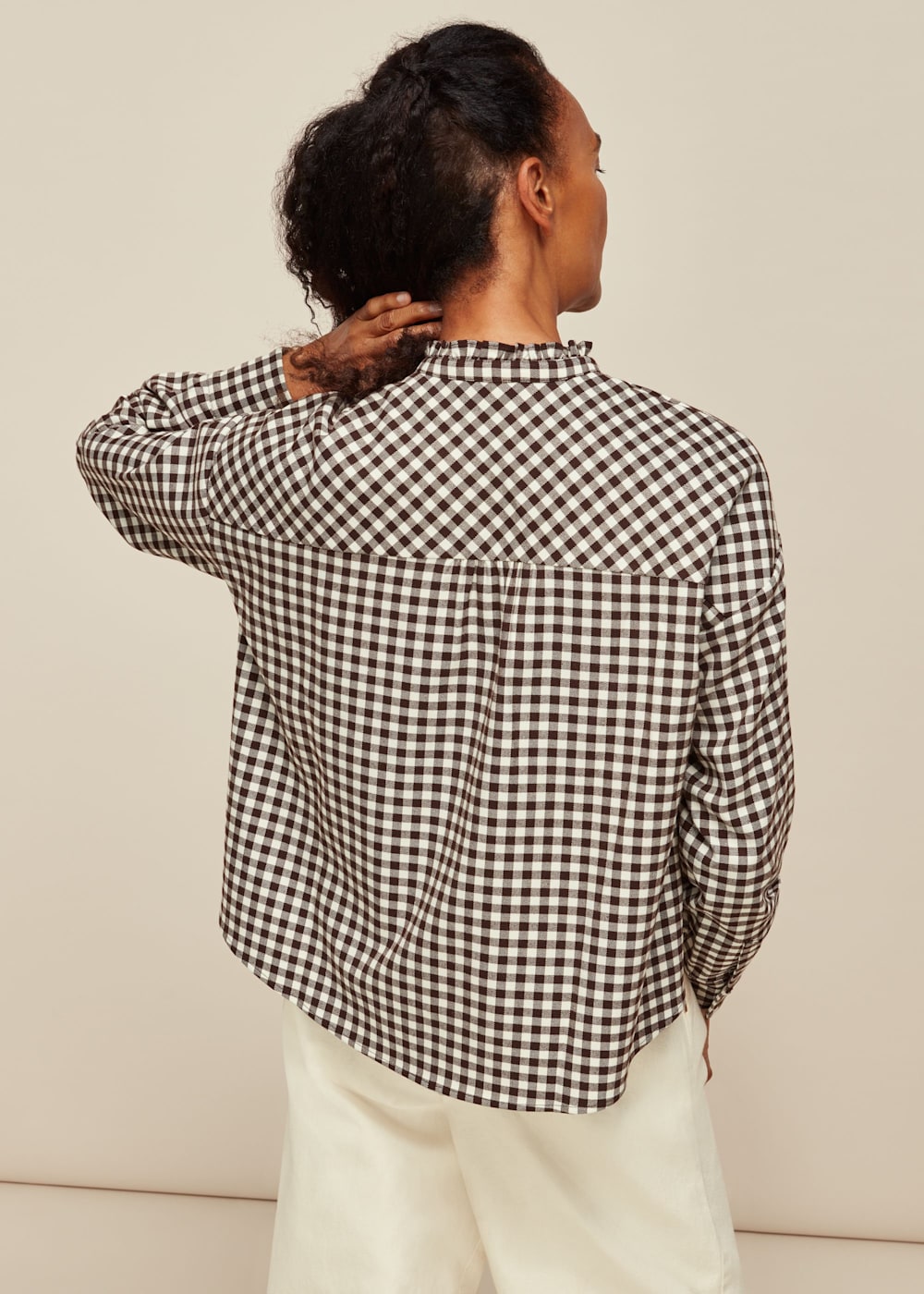新しく着き Brown/Multi | US Whistles | WHISTLES | Blouse Gingham トップス
