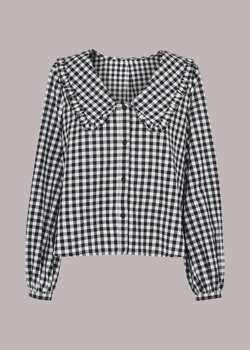 Top in Black Check Top in Black Check
