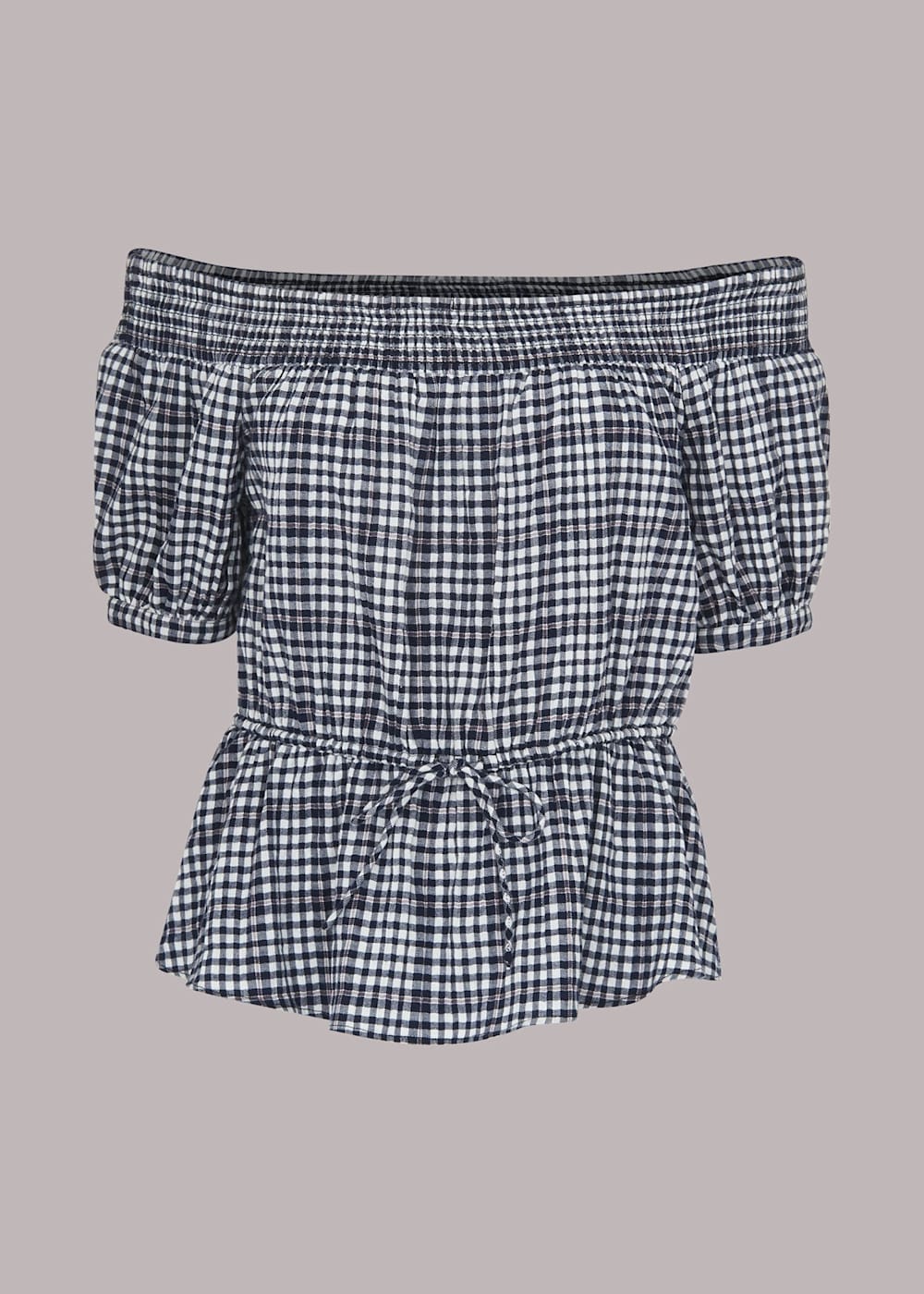 Black and white bardot top clearance