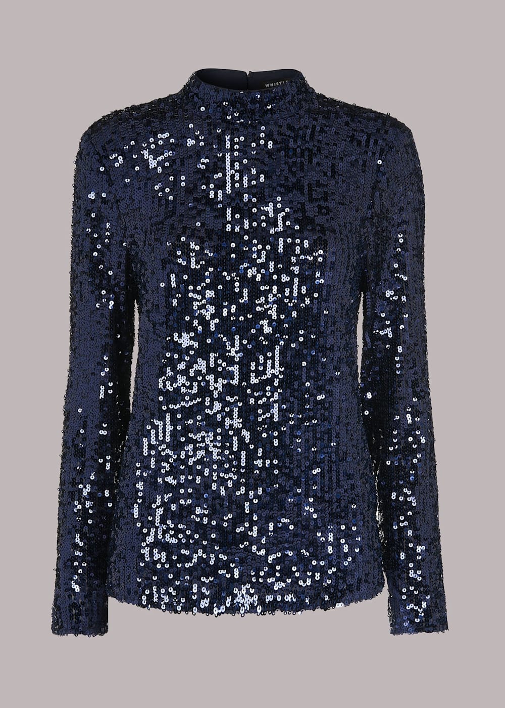 Navy sequin top best sale