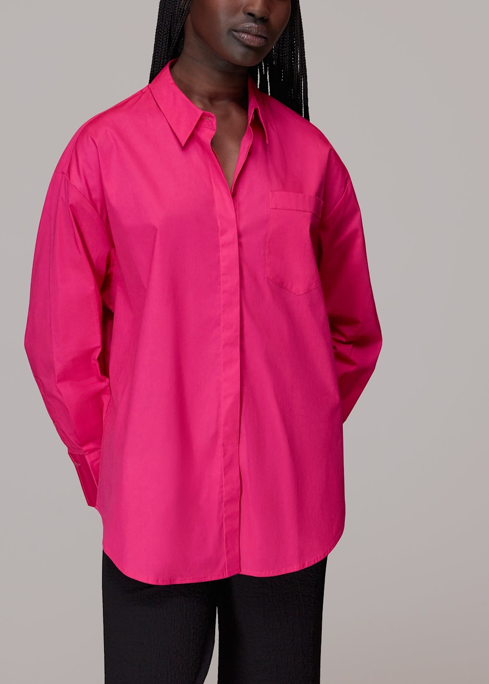 Pink Oversized Shirt | WHISTLES | Whistles US | Pink Oversized Shirt | WHISTLES | Whistles US |