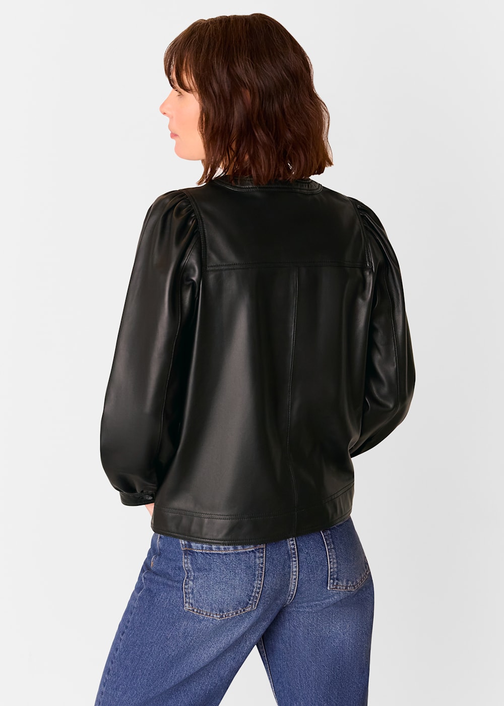 Black leather sleeves store