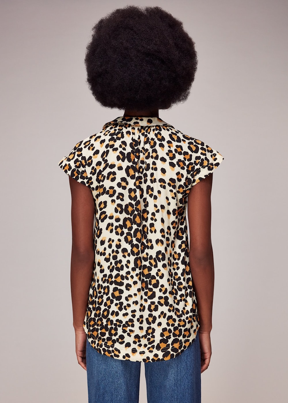 Painted Leopard Print Shirt | WHISTLES | Whistles US |
