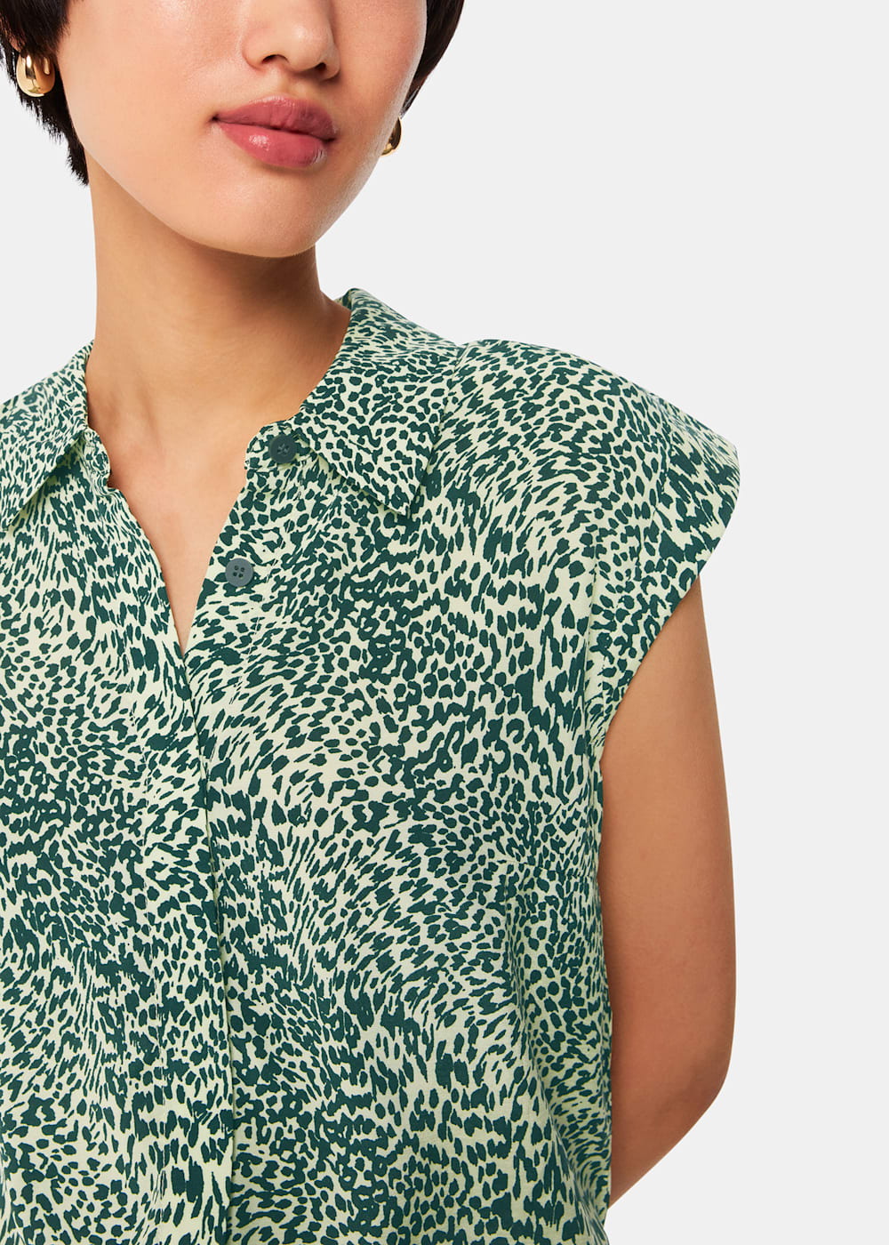 Yellow animal print top 2025