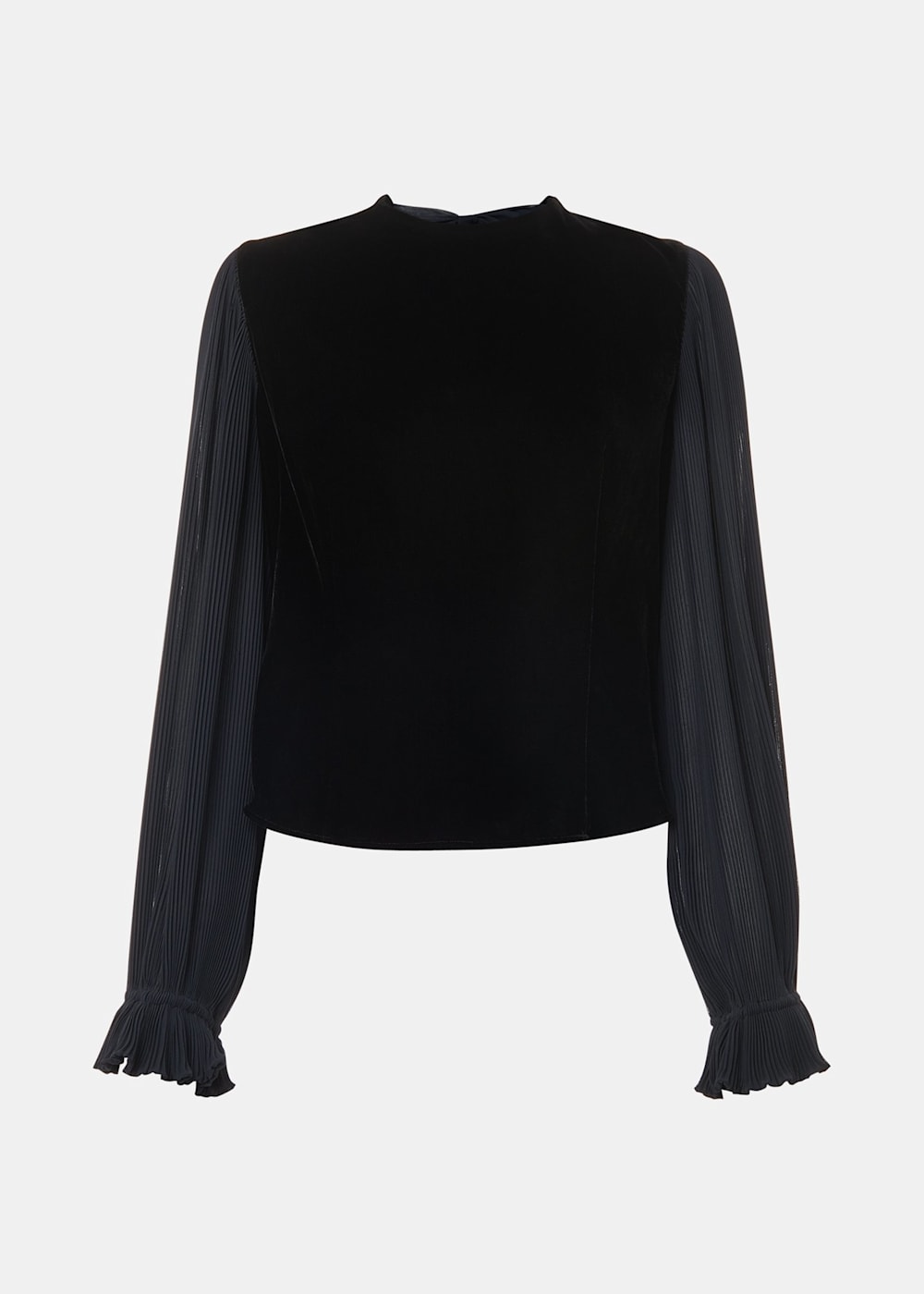 Black long sleeve velvet shirt cheap