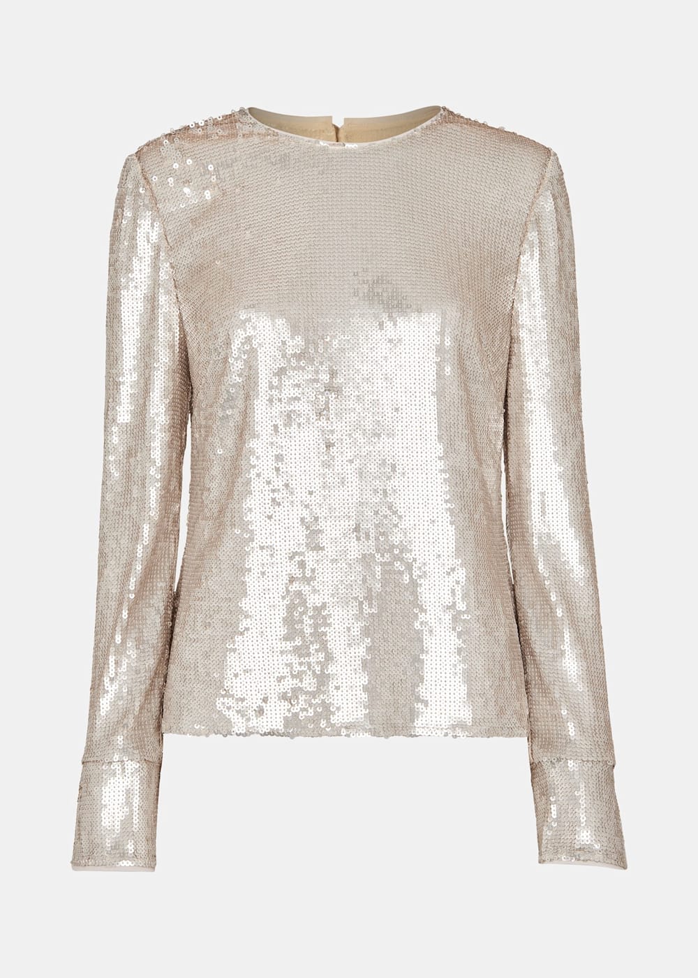 Silver glitter long sleeve top hot sale