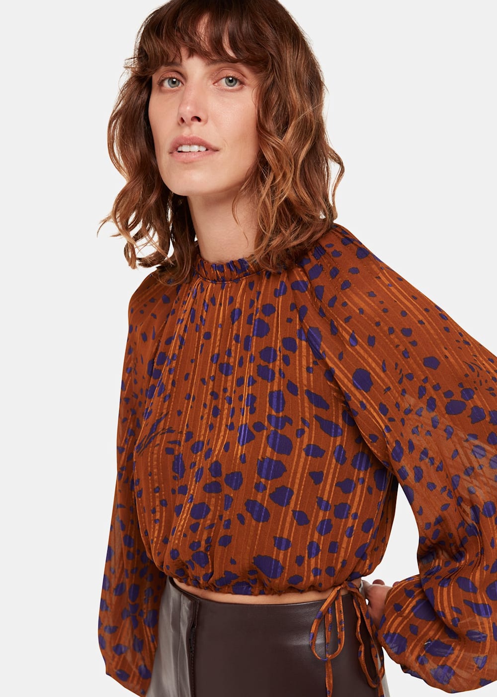 Brown Multi Spotted Dalmatian Polly Top WHISTLES Whistles UK