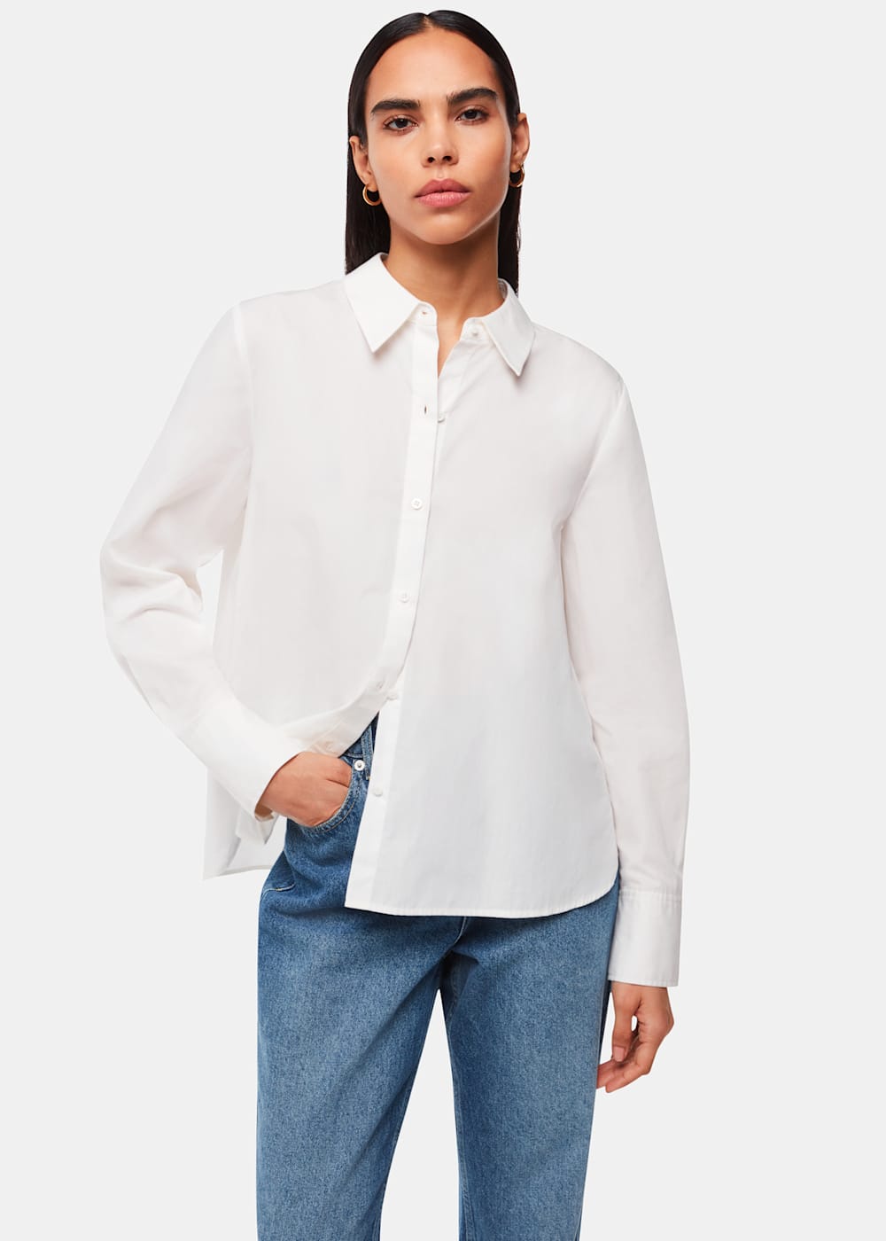 Whistles Boxy Cotton Shirt Whistles Boxy Cotton Shirt