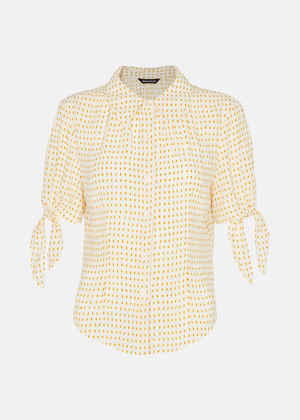 Whistles Oval Spot Tie Sleeve Shirt Whistles Oval Spot Tie Sleeve Shirt