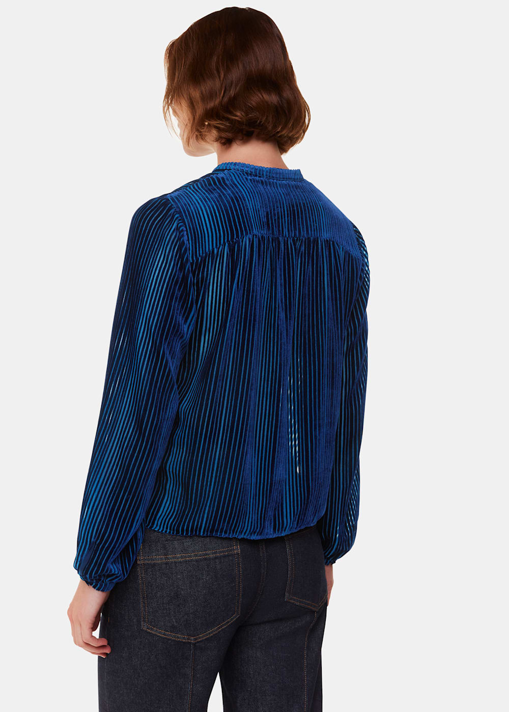 Whistles blue velvet dress hotsell