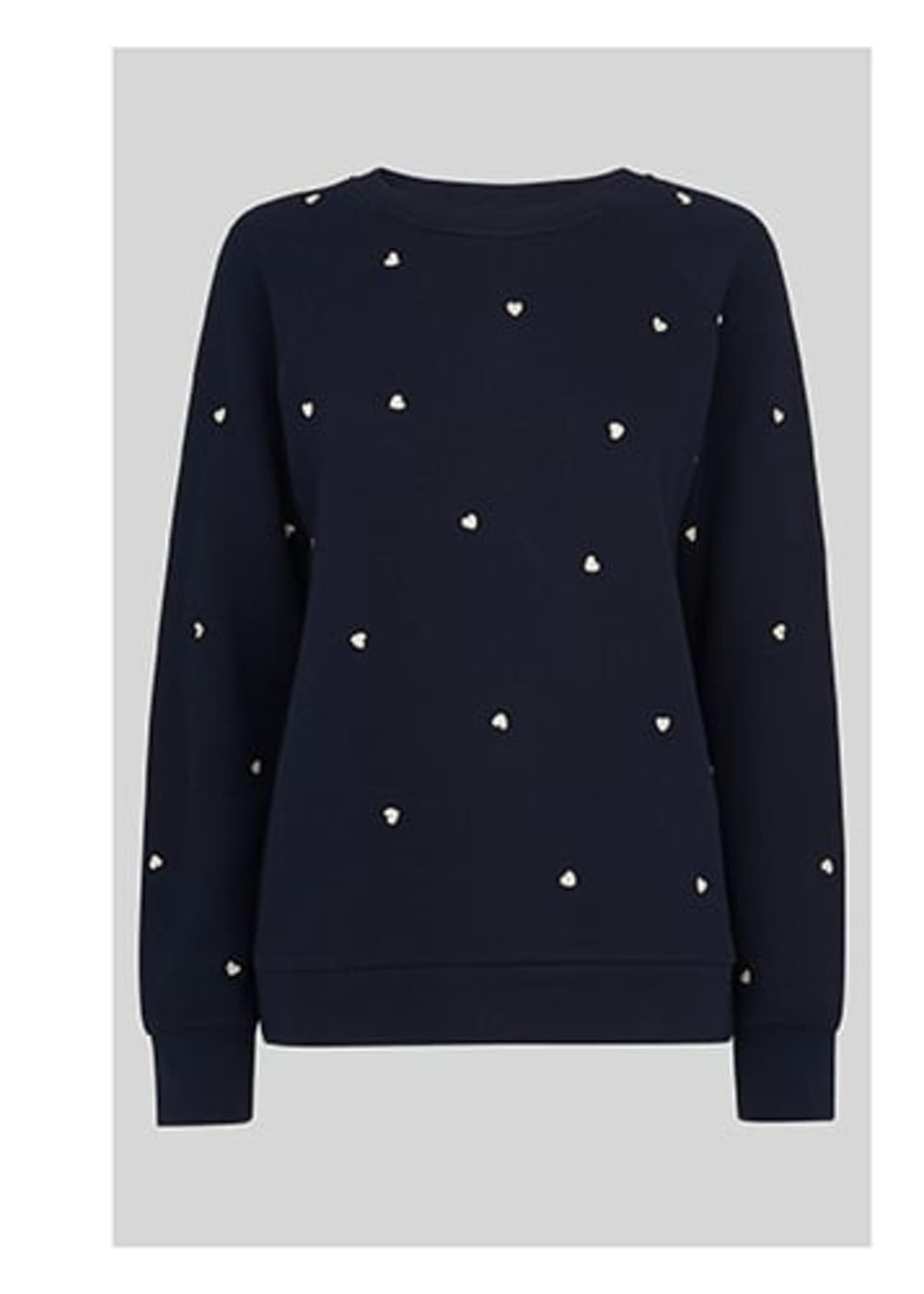 Whistles heart embroidered sweatshirt shop