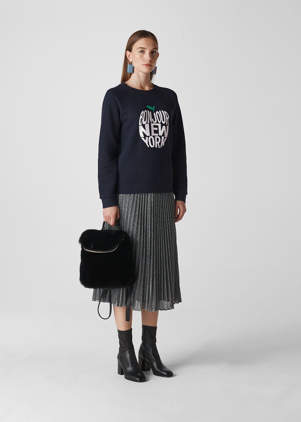 Navy Bonjour New York Sweat WHISTLES Whistles UK