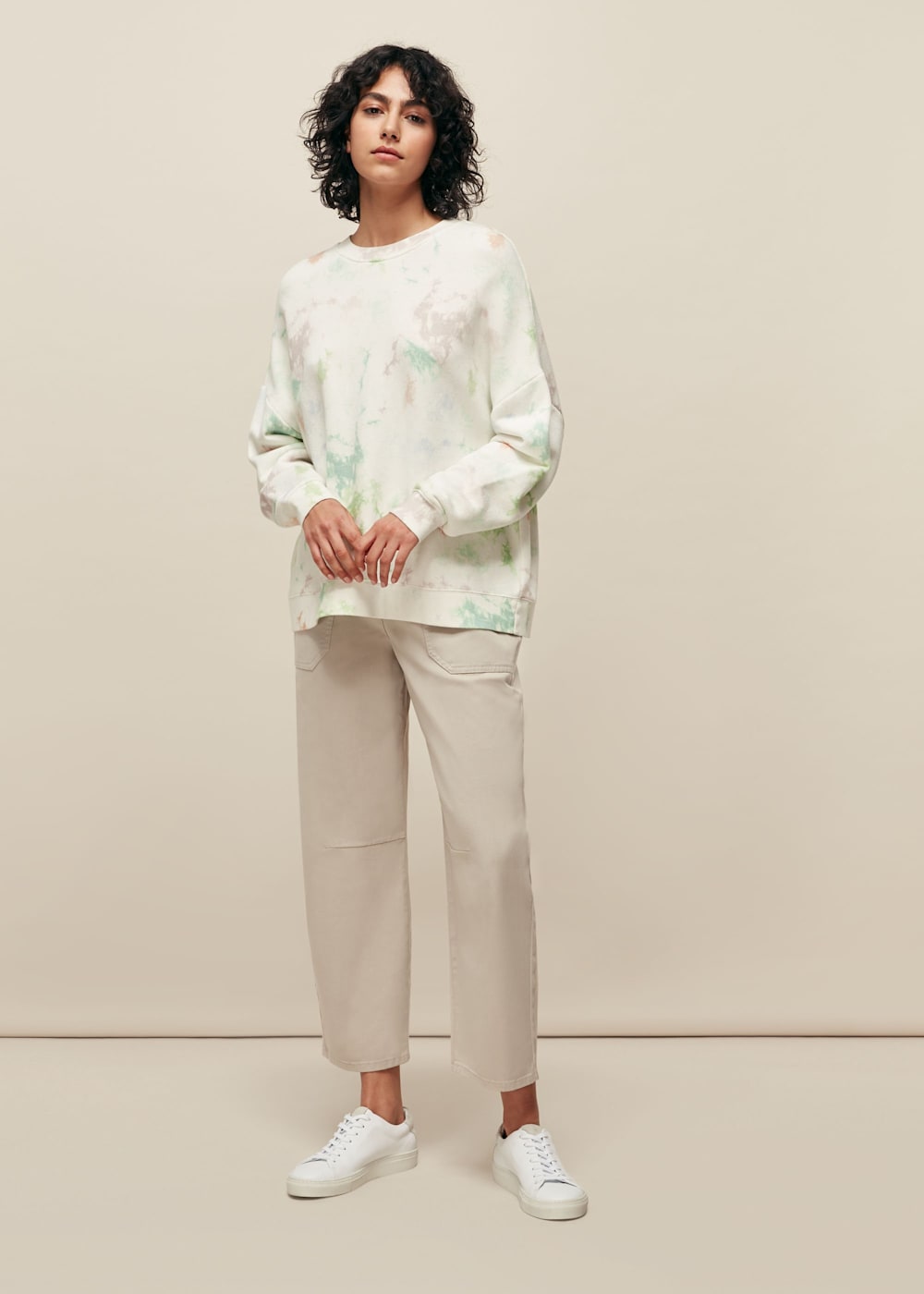 White Multi Tie Dye Print Sweatshirt WHISTLES Whistles UK