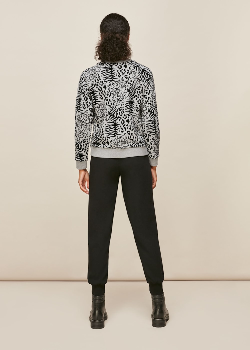 Whistles cheetah flocked sweatshirt 2025