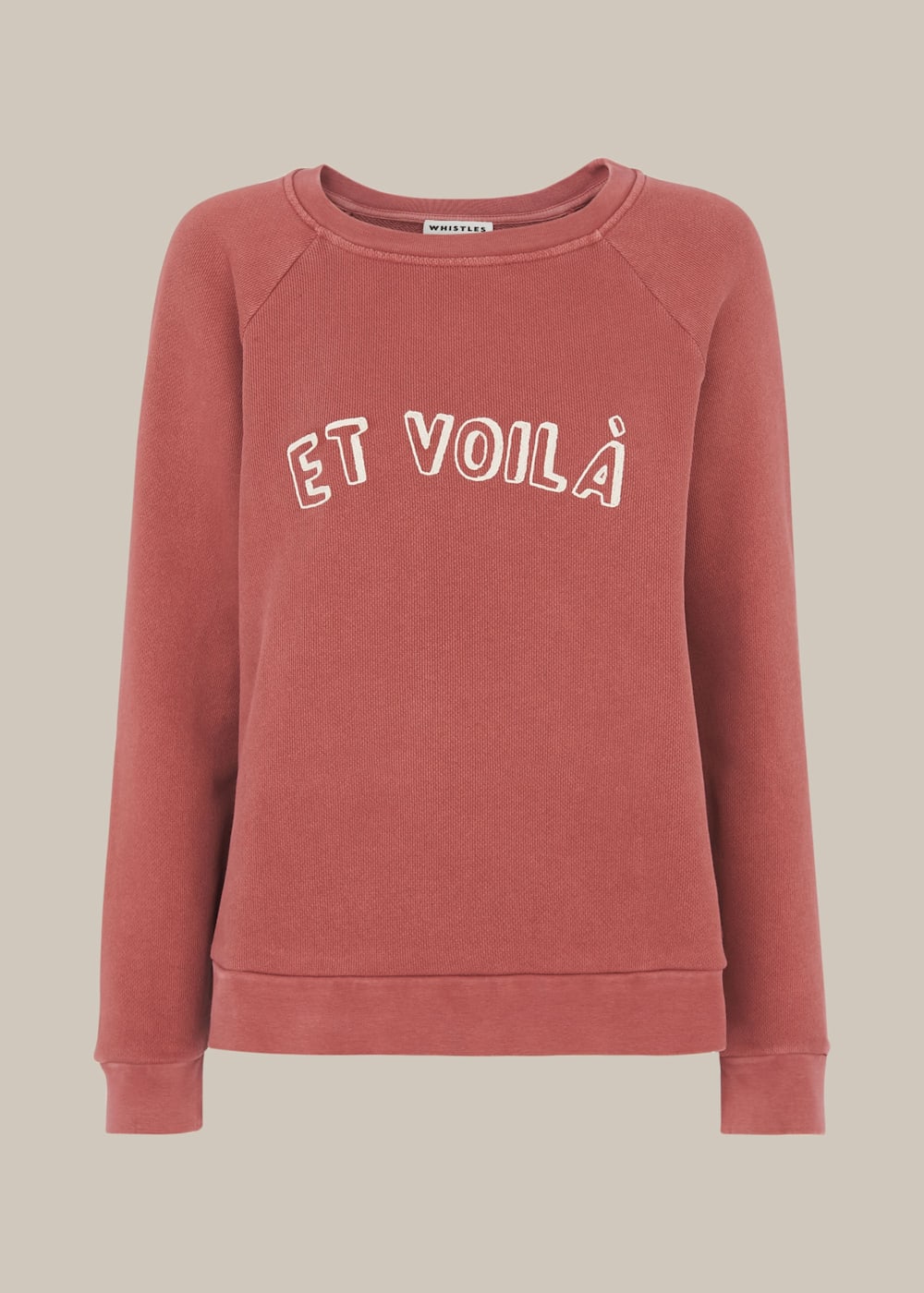 Pale Pink Et Voila Logo Sweatshirt WHISTLES Whistles UK