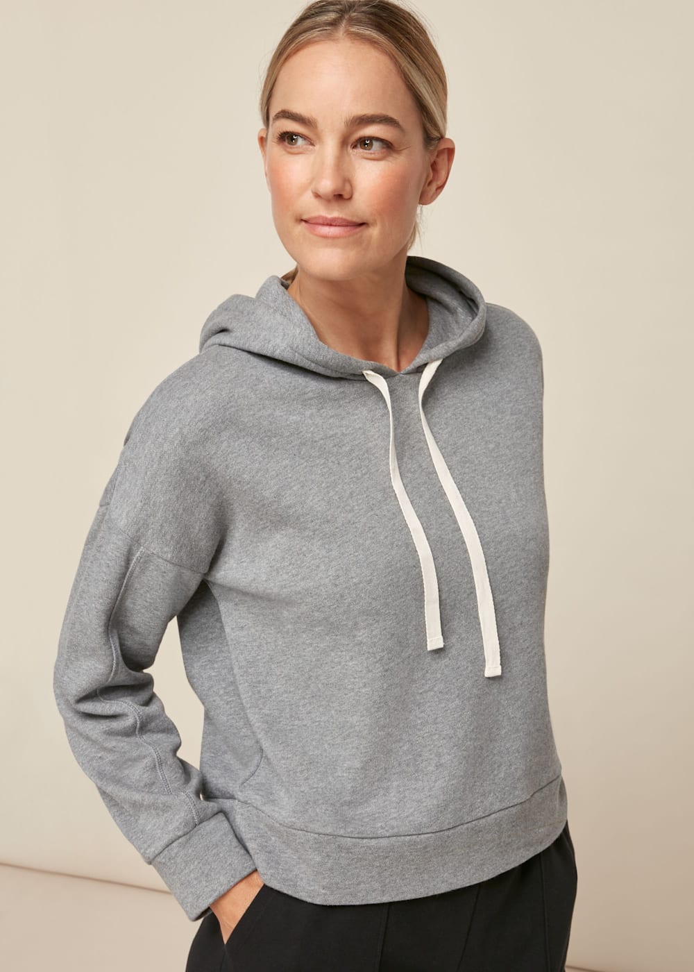 Grey Marl Ultimate Hoodie WHISTLES Whistles UK