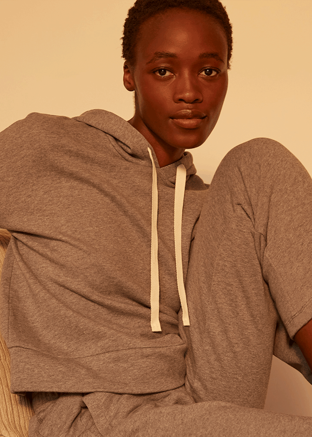 Grey Marl Ultimate Hoodie WHISTLES Whistles UK
