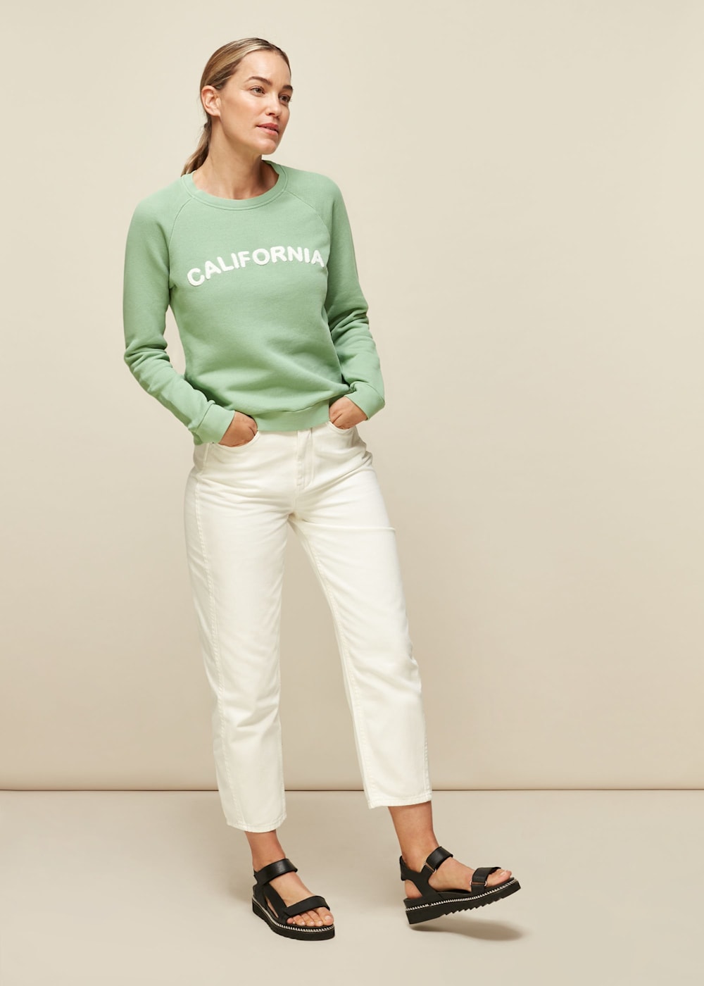 Mint California Logo Sweatshirt WHISTLES Whistles UK