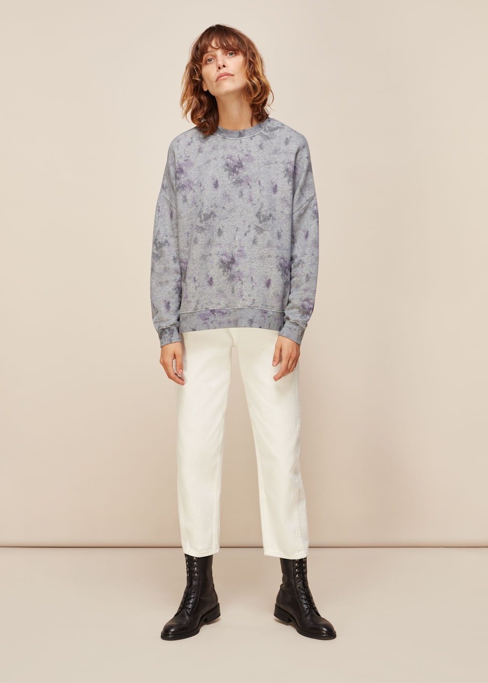 Grey tie dye sweatshirt deals