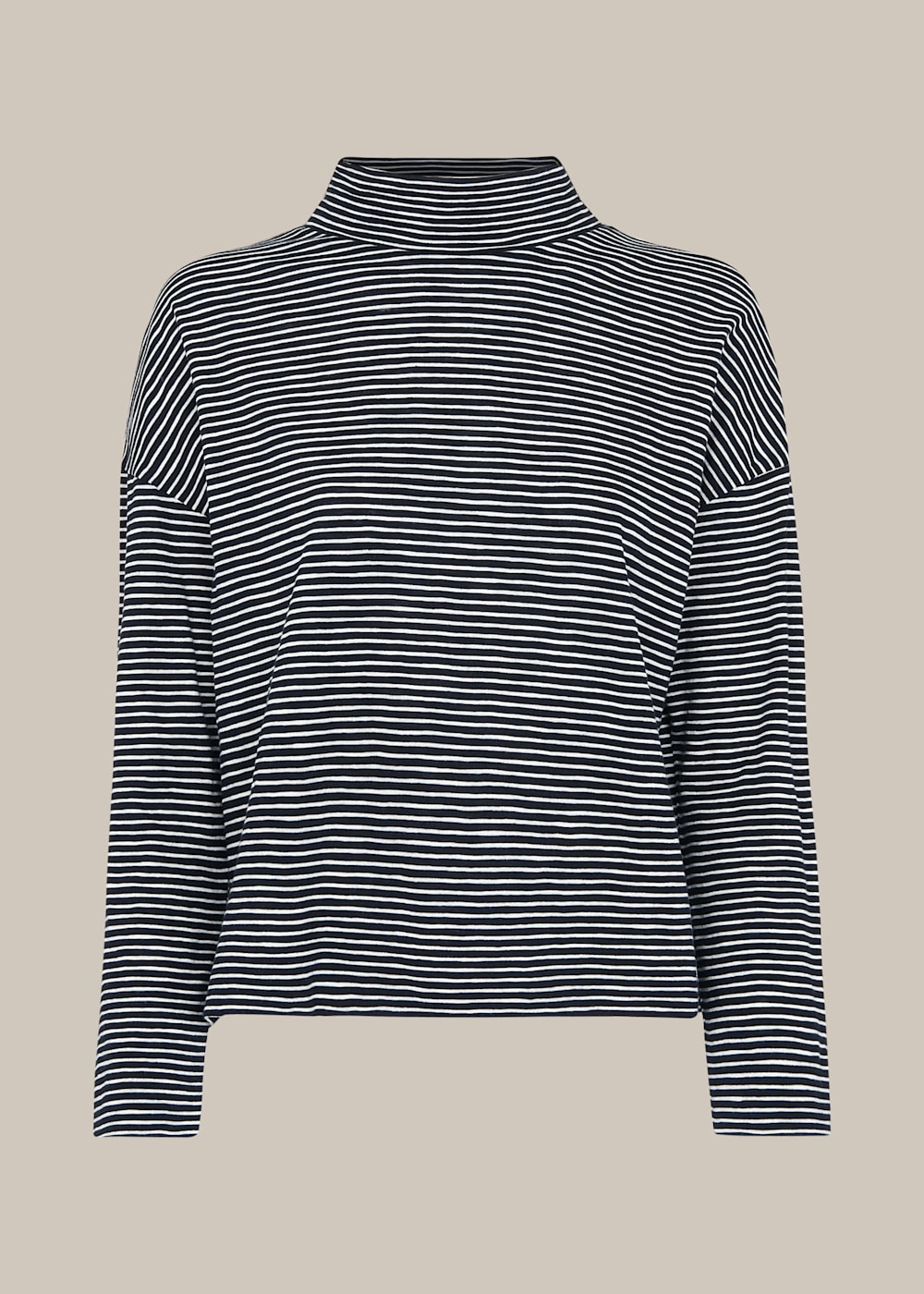 【2024】三越のお歳暮・冬ギフト Multicolour Stripe High Neck Relaxed Top | WHISTLES | Whistles US | トップス