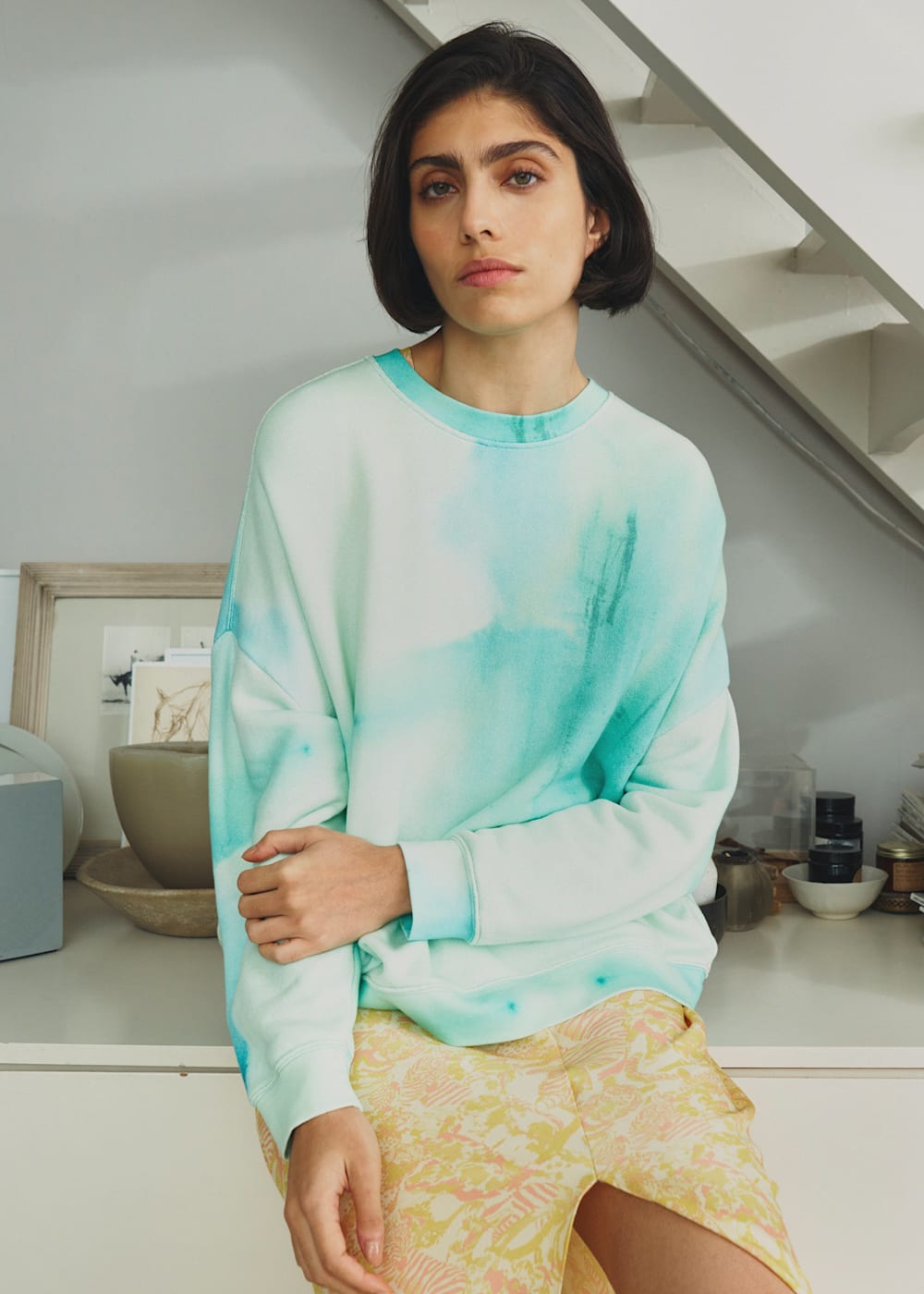 Green Multi Tie Dye Sweatshirt WHISTLES Whistles UK