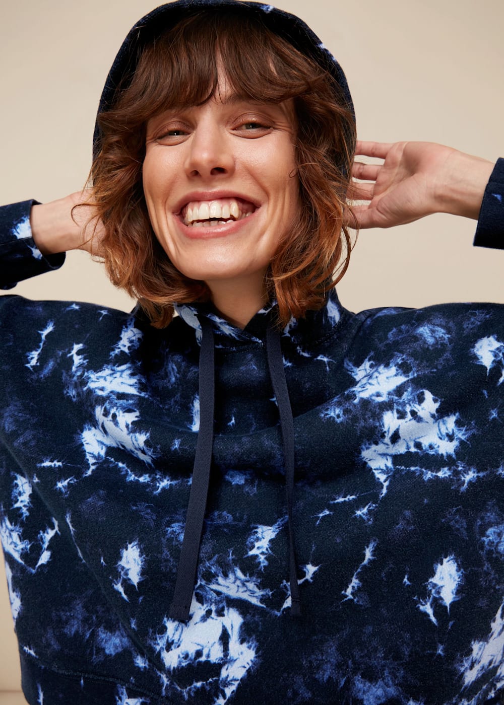 Navy Tie Dye Hoodie WHISTLES Whistles US
