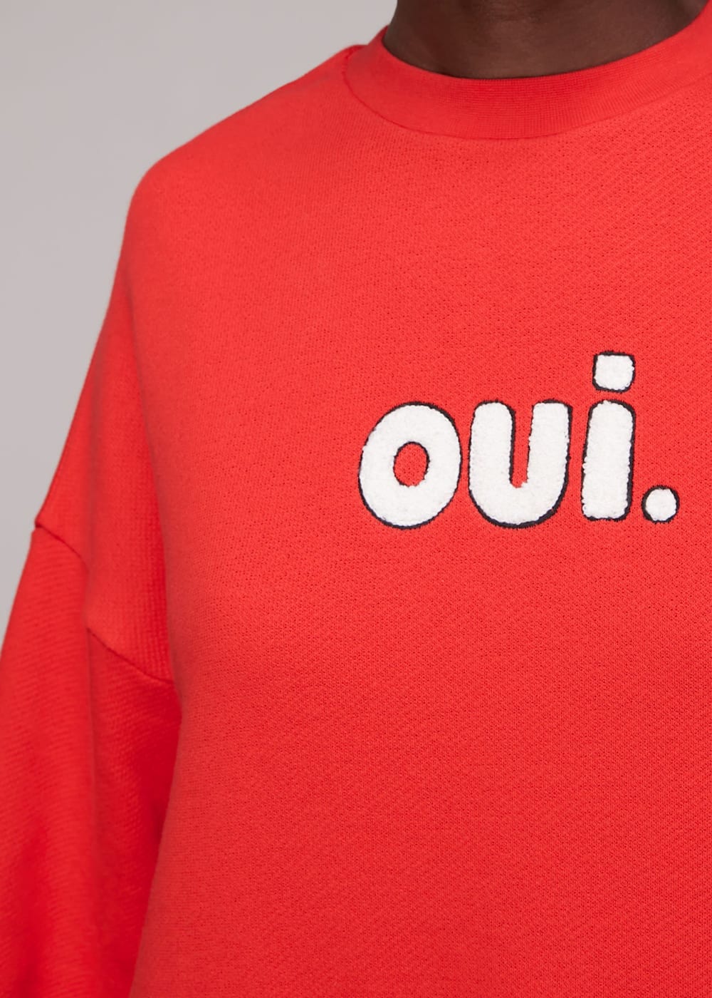 Whistles red sweatshirt hotsell