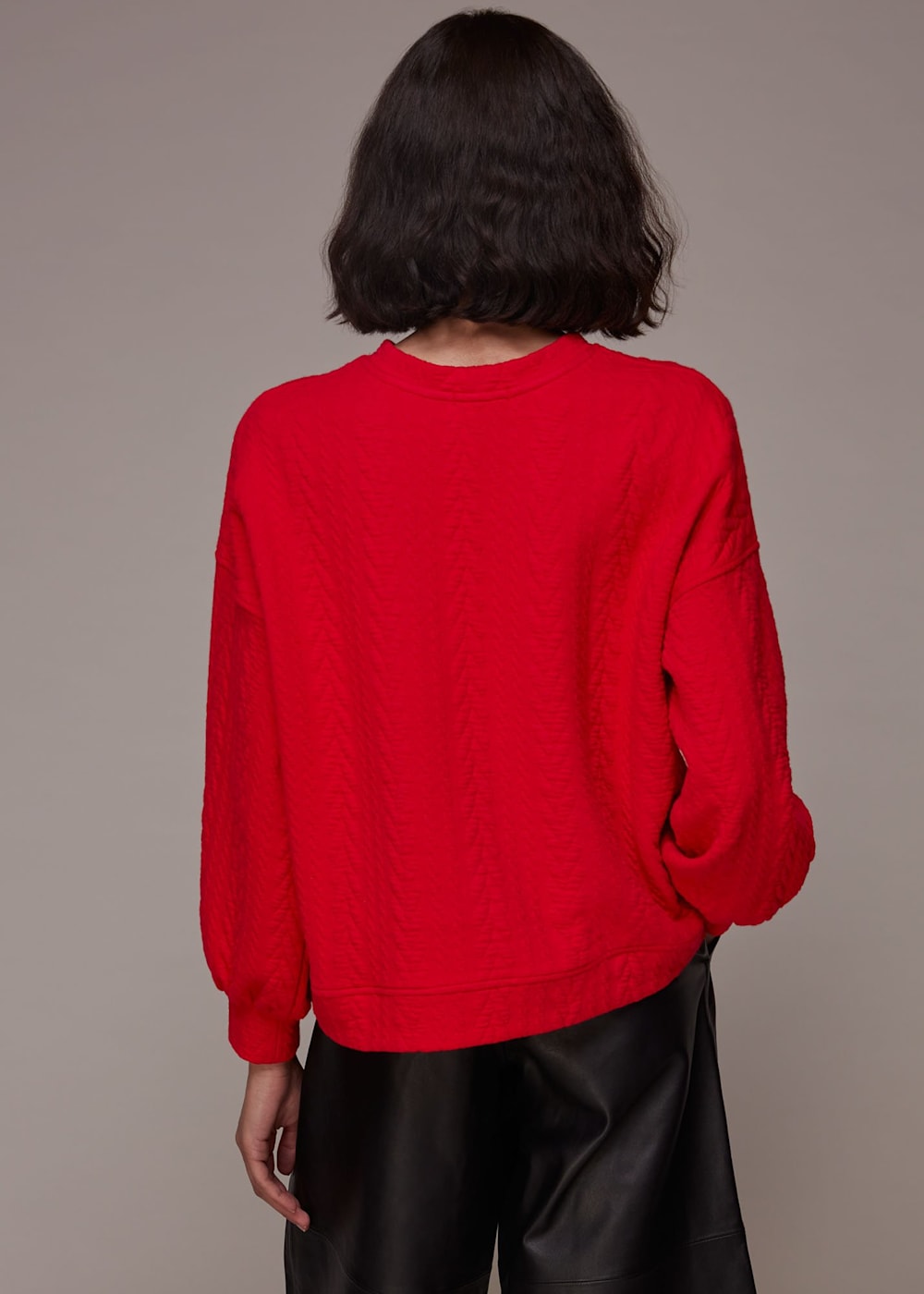 Whistles red sweatshirt hotsell