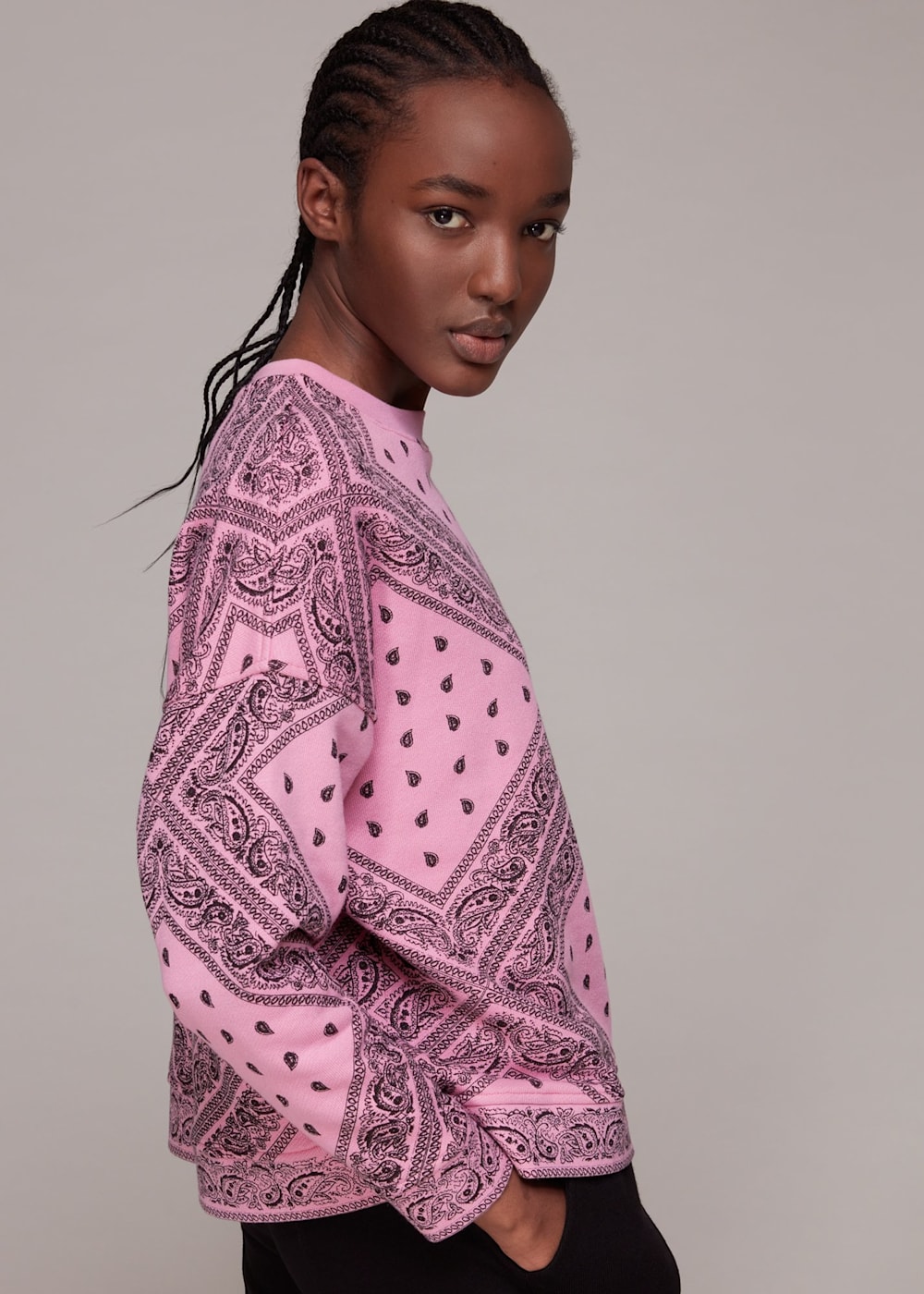 Multicolour Bandana Printed Sweatshirt WHISTLES Whistles UK