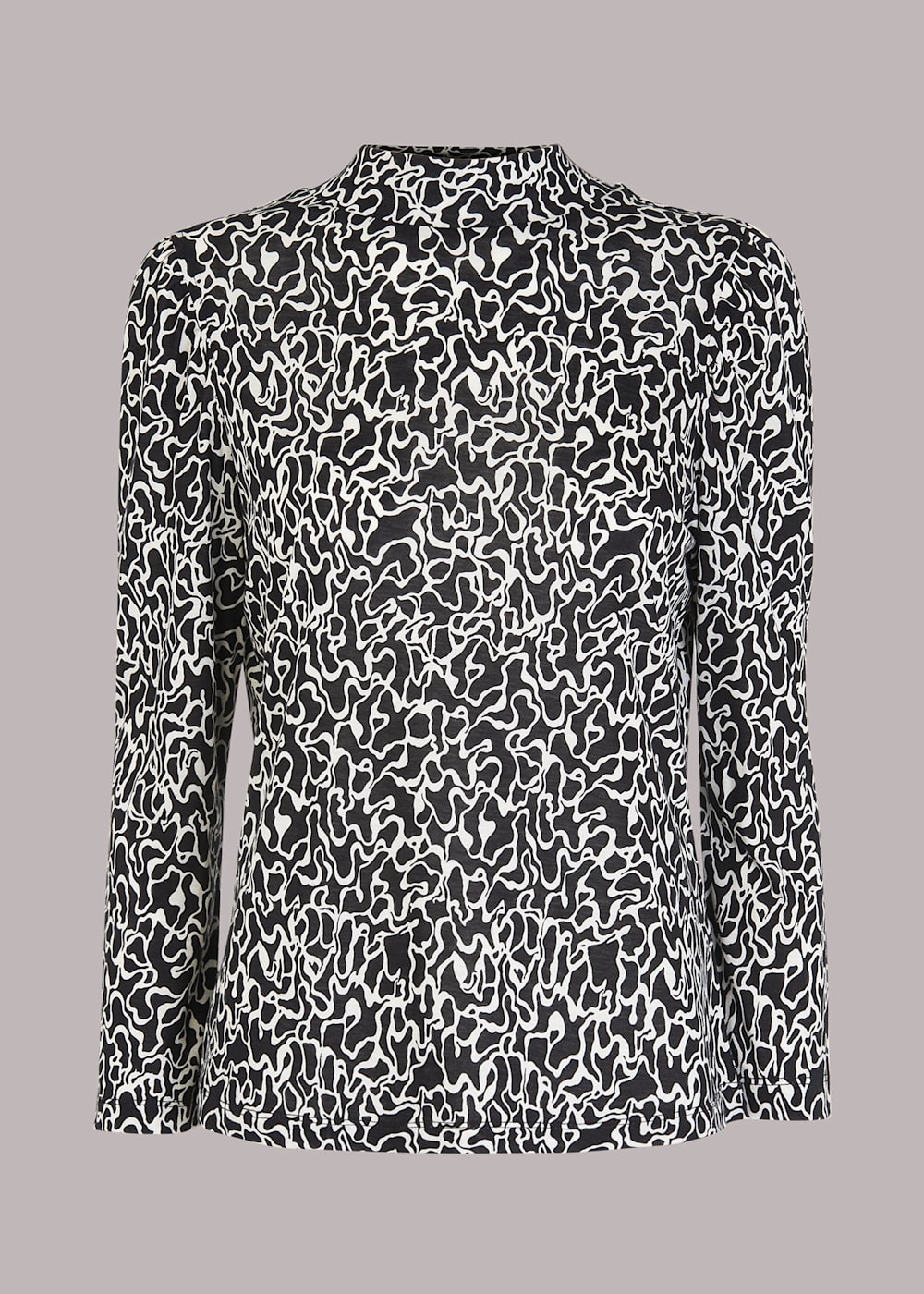 Black and white high neck top discount