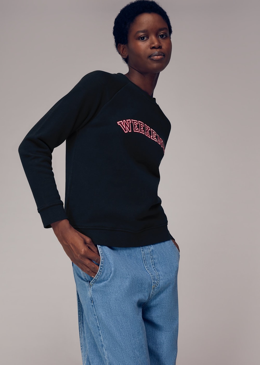 Navy Weekend Sweatshirt WHISTLES Whistles UK