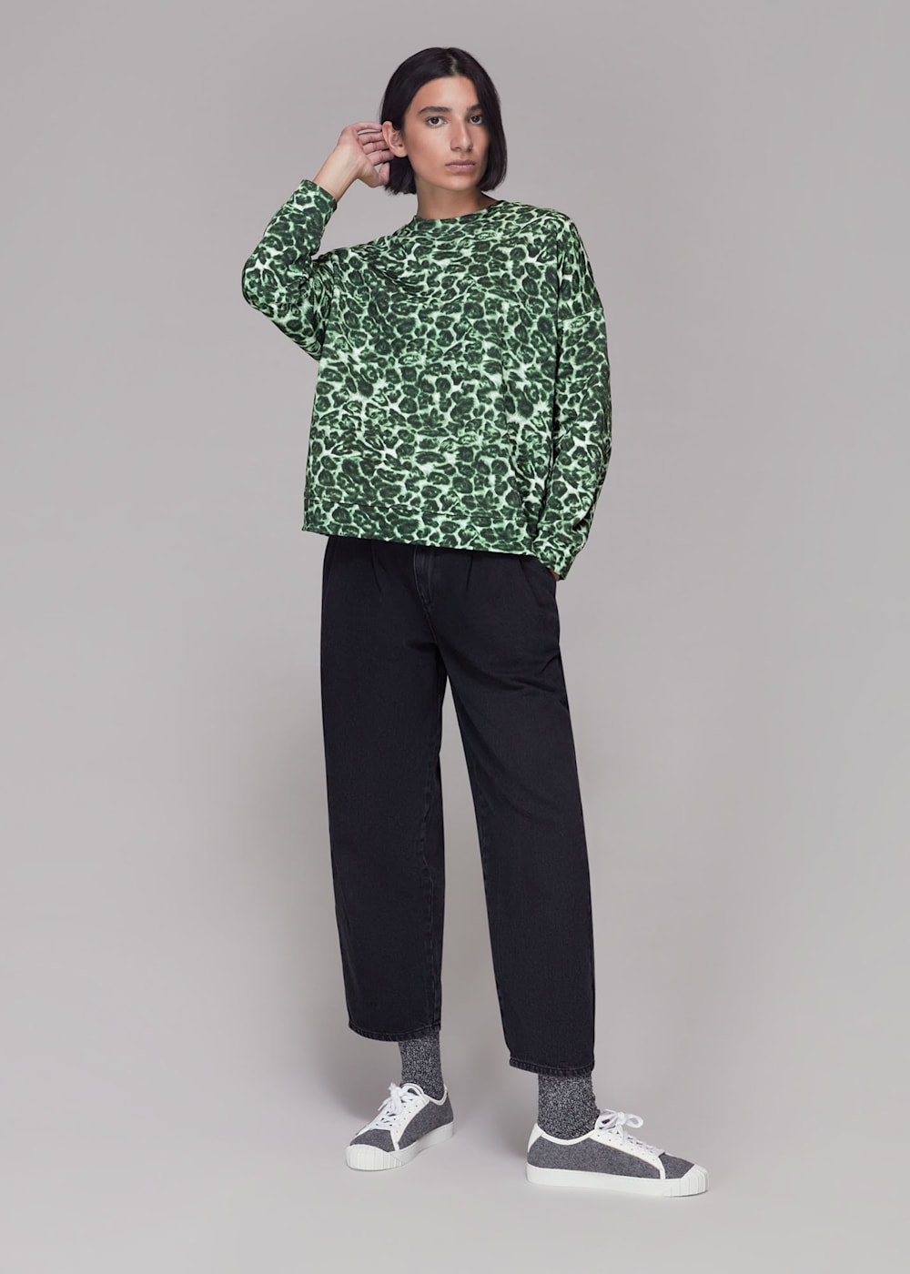 Whistles leopard sweatshirt sale