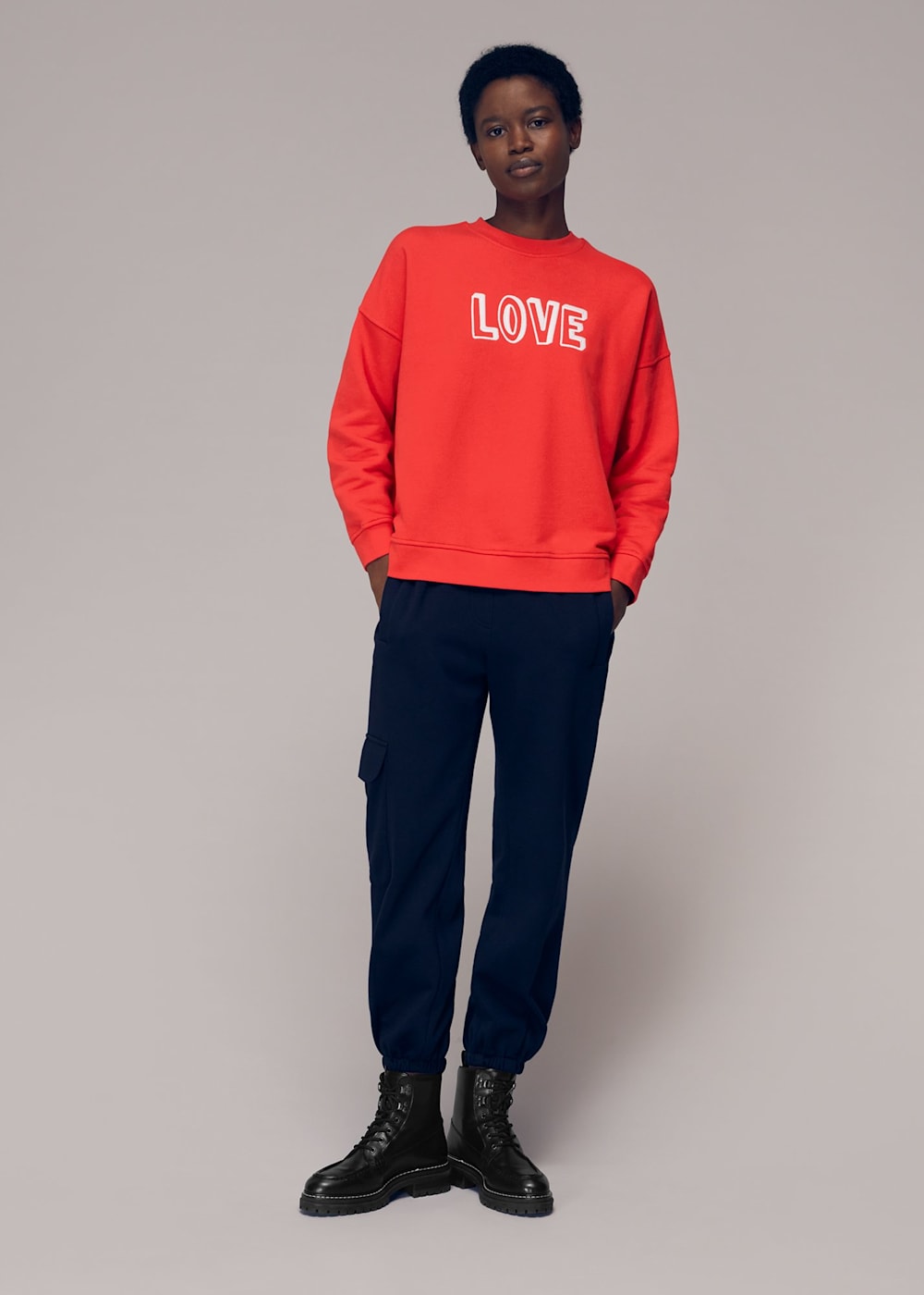 Red love sweatshirt hotsell