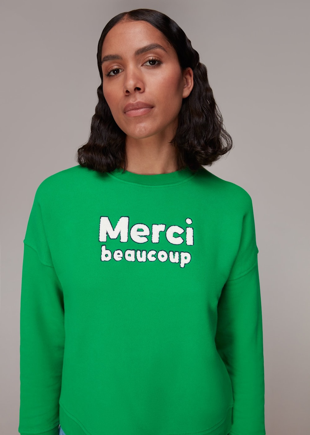 Green Merci Beaucoup Sweat WHISTLES Whistles UK