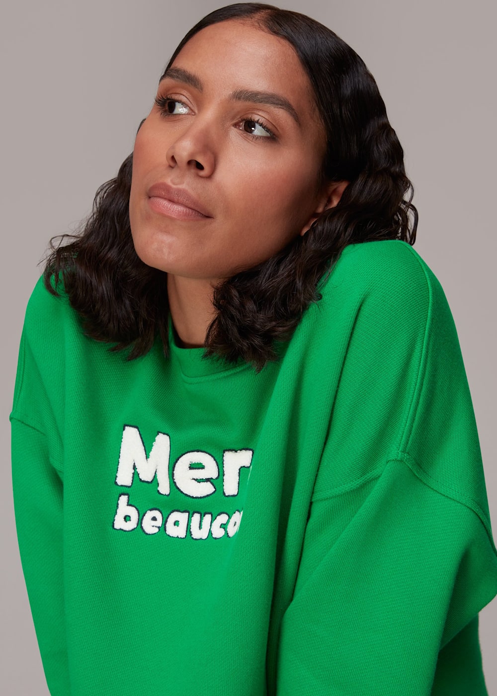 Green Merci Beaucoup Sweat WHISTLES Whistles UK