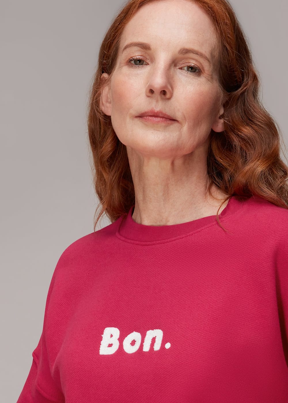 Whistles pink bonjour sweatshirt 2025