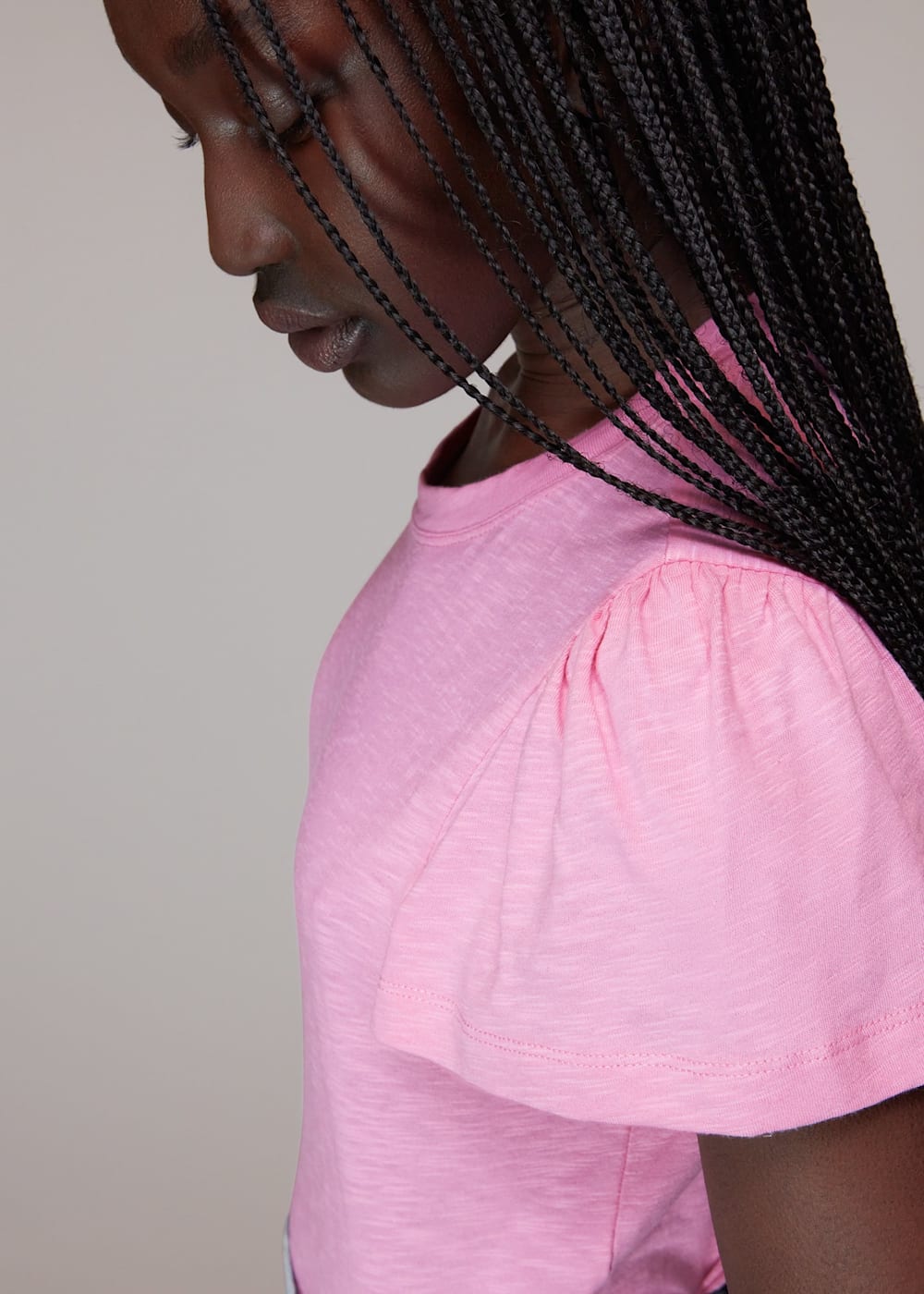 Whistles Cotton Frill Sleeve T Shirt Whistles Cotton Frill Sleeve T Shirt
