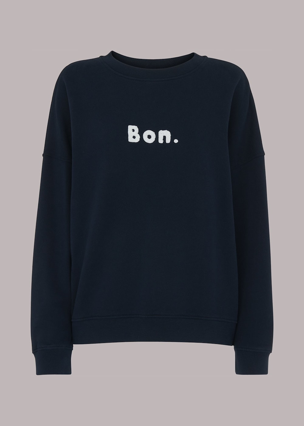 Navy Bon Relaxed Sweat WHISTLES Whistles UK