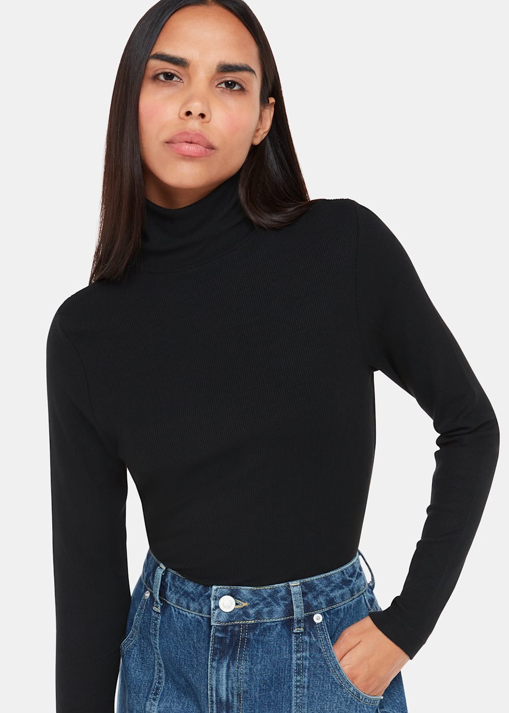Essential Ribbed Polo Black Essential Ribbed Polo Black