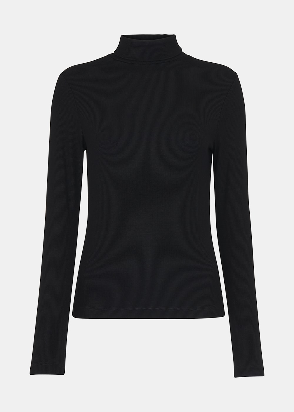 Essential Ribbed Polo Black Essential Ribbed Polo Black