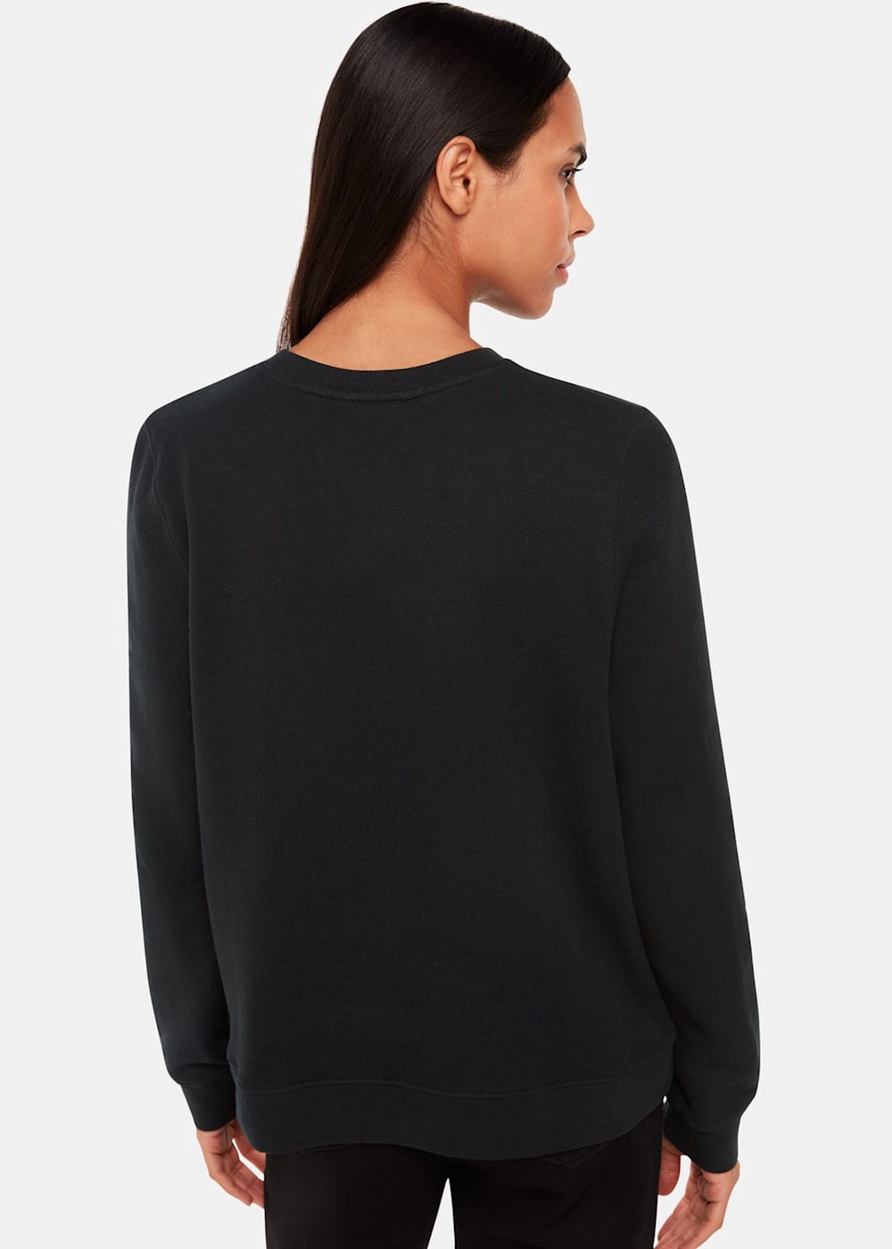 Black Cherie Logo Sweatshirt WHISTLES Whistles US