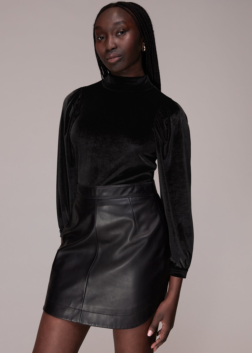 Black high neck top new arrivals
