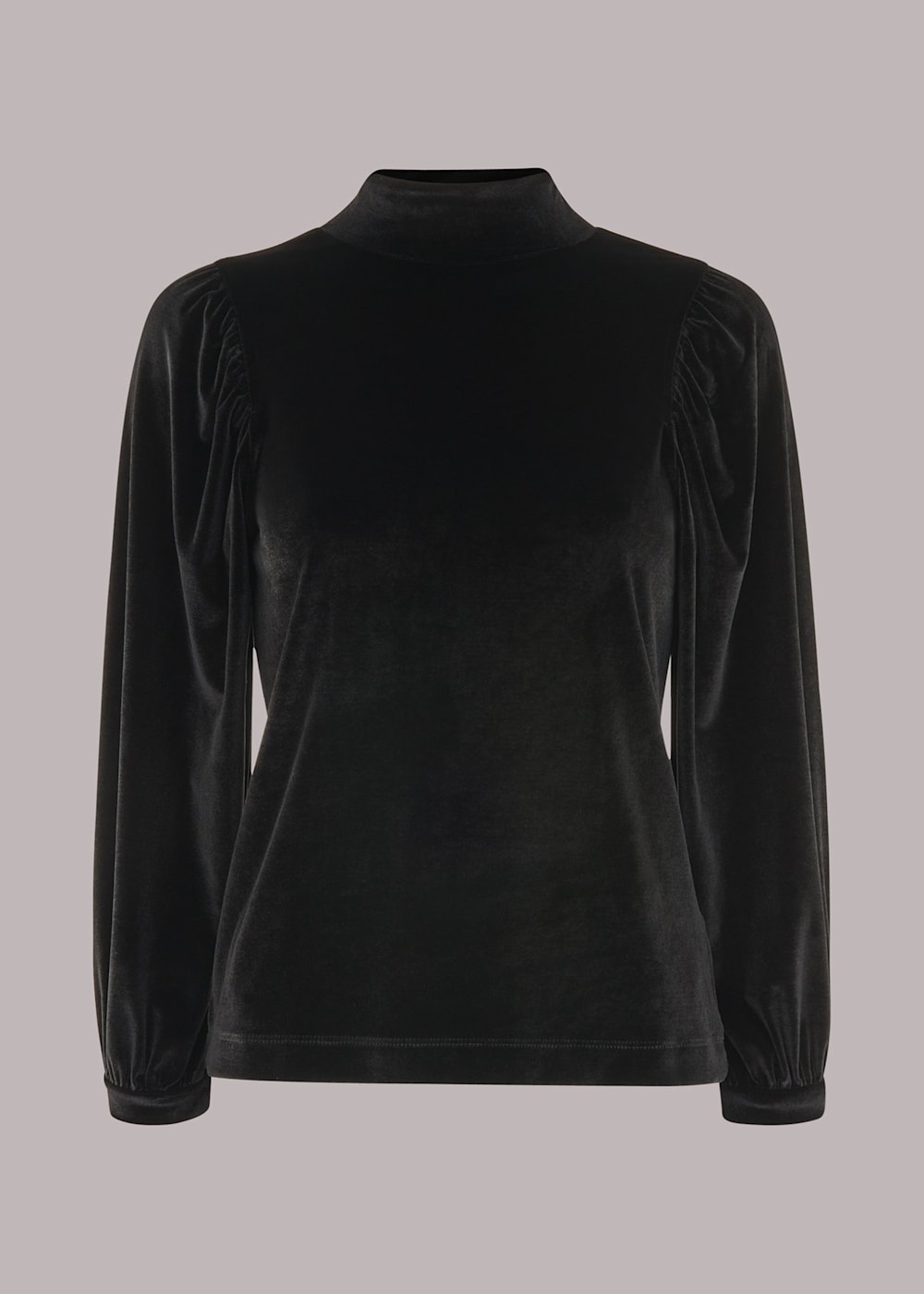 Black velvet high neck top outlet