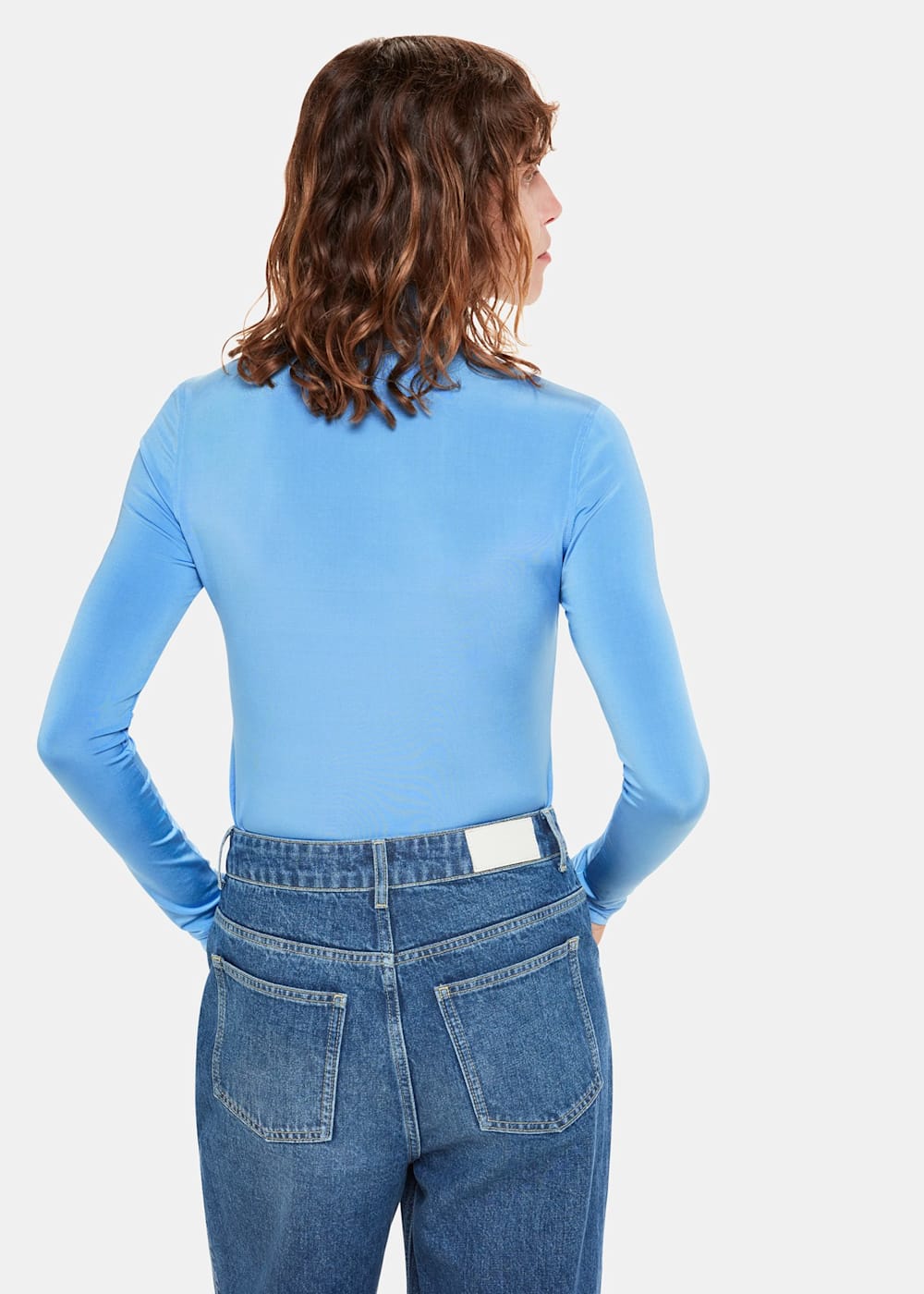 Light blue high neck top hotsell