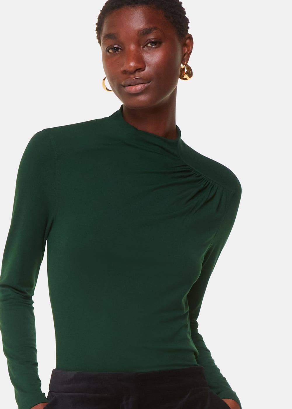 Green ruched top store