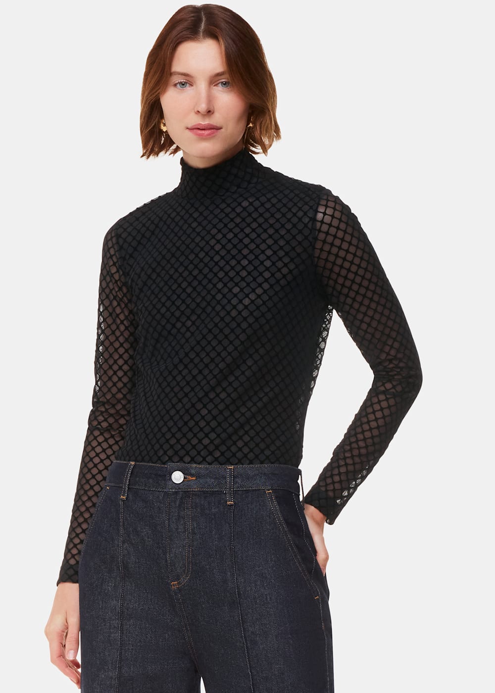 Black mesh tops uk hotsell