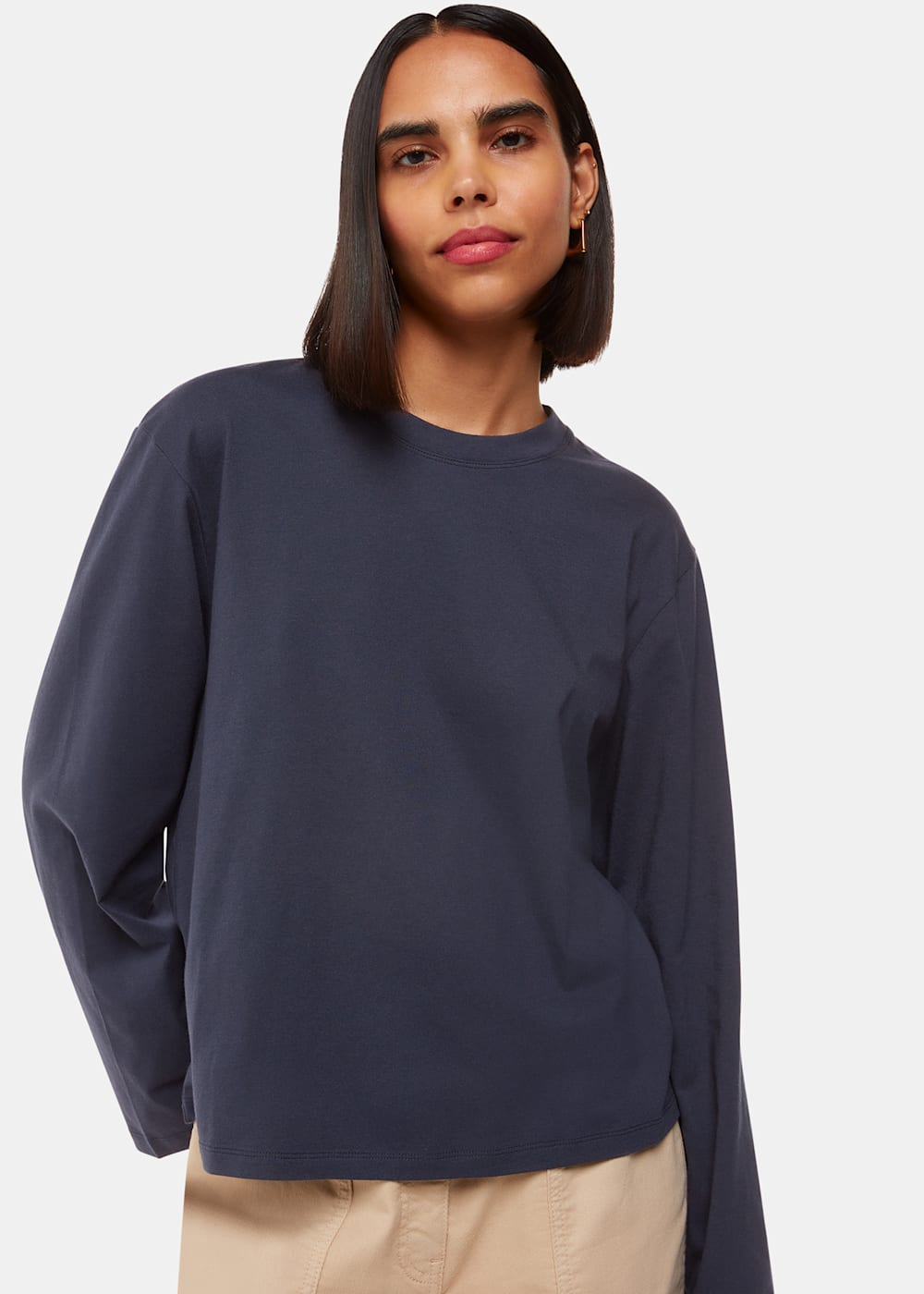 Whistles Relaxed Long Sleeve Tee Whistles Relaxed Long Sleeve Tee