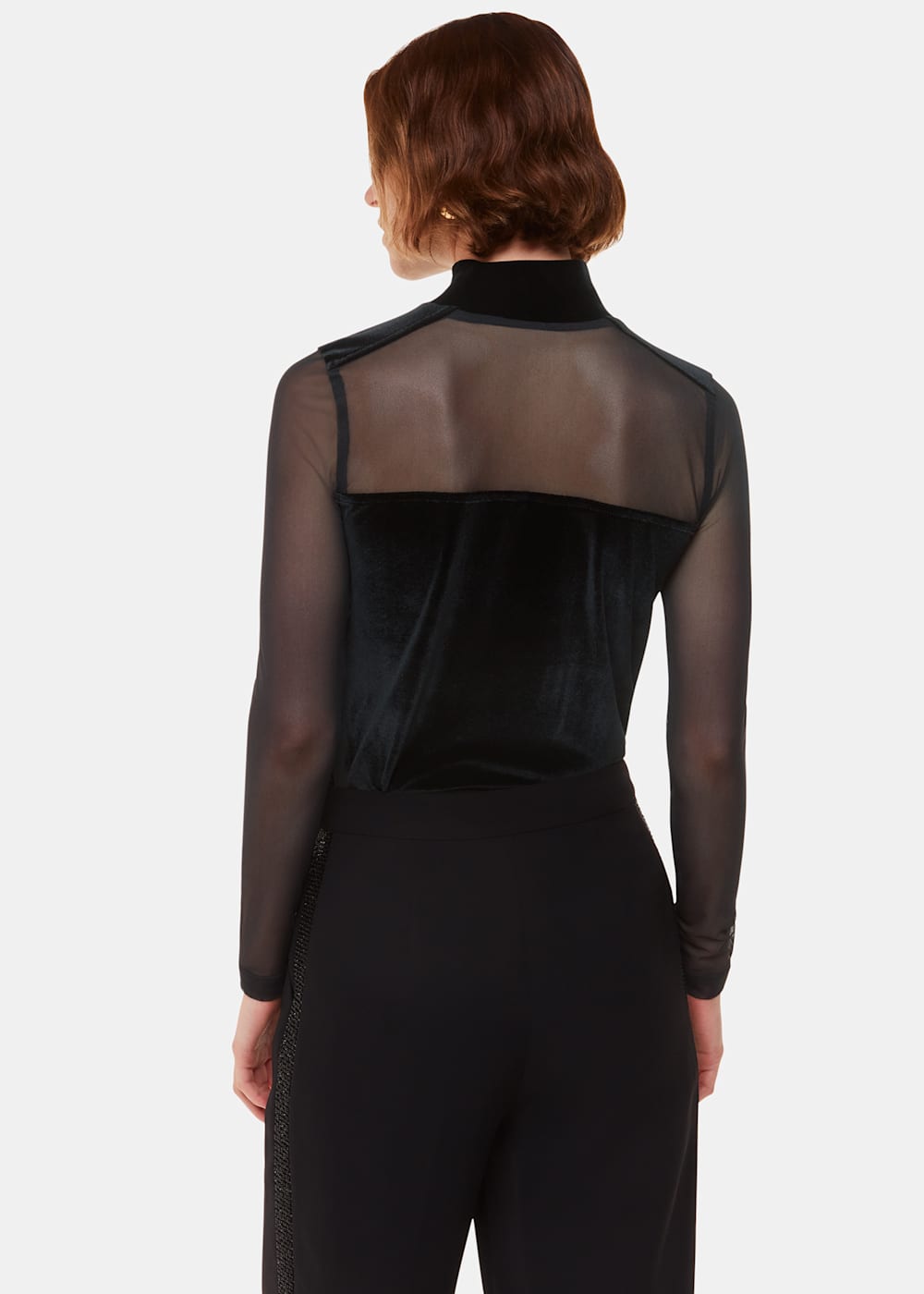 Velvet mesh top best sale