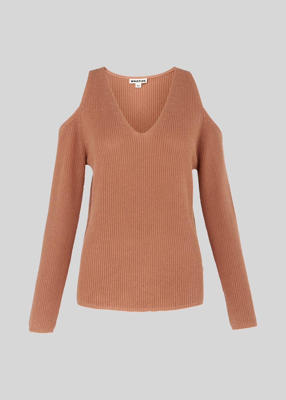 Cold shoulder v neck sweater 2025