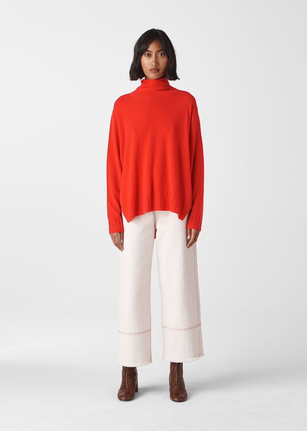 Cashmere funnel neck jumper deals